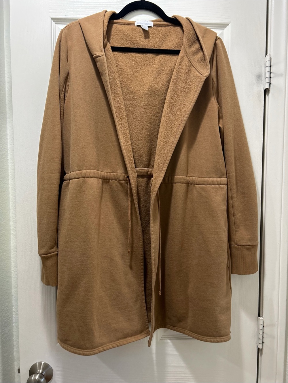 🧘🏽♀️Beyond Yoga oversized midi Camel Hooded Drawstring Jacket🧘🏽♀️